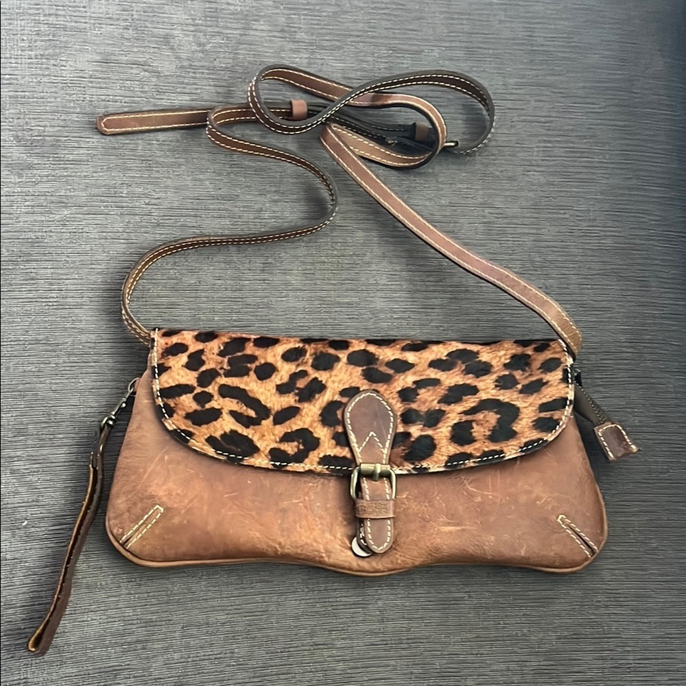 PATRICIA NASH convertible leopard leather convertible crossbody